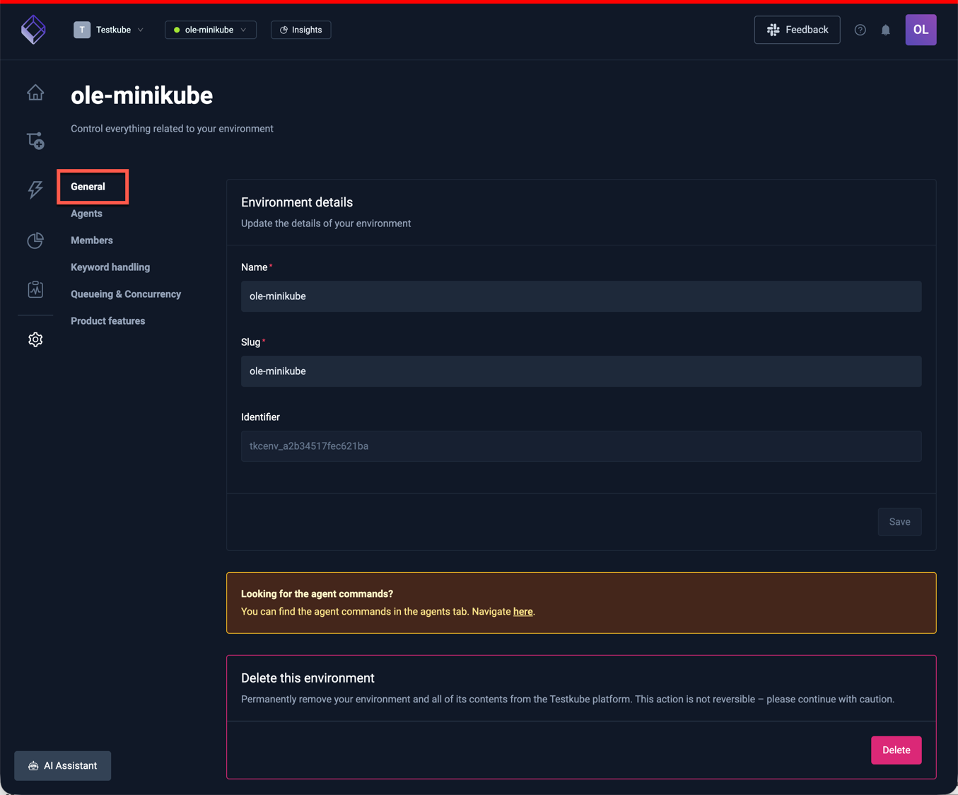 General Settings Dashboard